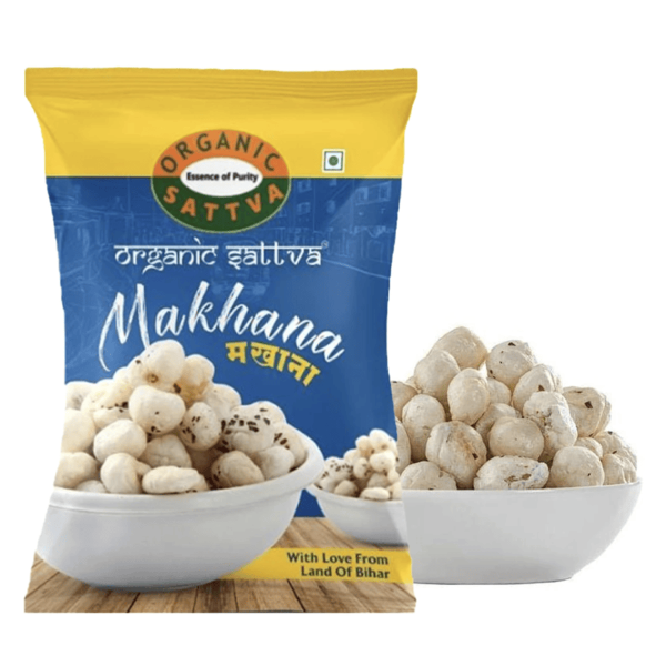 Organic Sattva Super Raw Makhana - 250 Gm ( 4 Suta & 3 Suta) - 250 gm