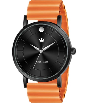 Crestello - Orange Silicon Analog Men's Watch