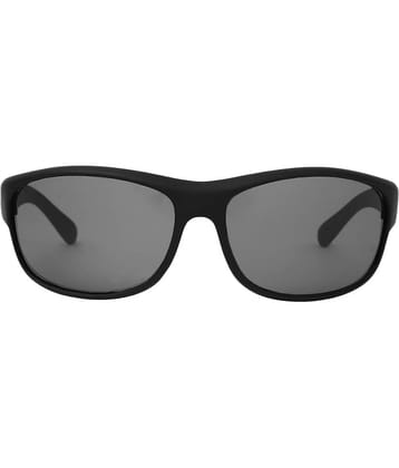 Kanny Devis - Black Wrap Around Sunglasses ( Pack of 1 )