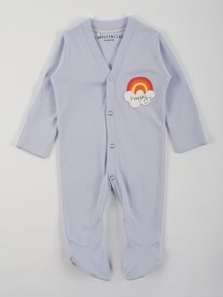 Heather Cotton Jersey Jumspuit With Boots-0-3 months