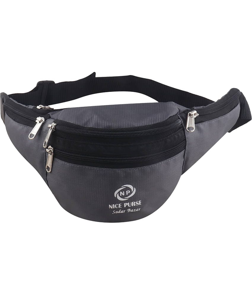 Nice Purse Polyester Grey Waist Pouch