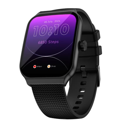 CELLECOR E3 Rise 2.01" HD Curved Display Smart Watch, Bluetooth Calling, 100+ Watch Faces, 100+ Sports Modes, Health Suite, Voice Assistance (Black)