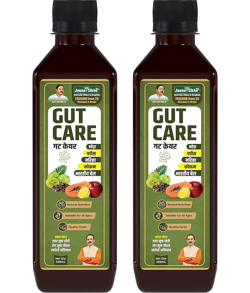 Jeena Sikho Gut Care Juice | Ayurvedic Cleanse for Digestion & Detox  (Pack of 2, 500 ml)