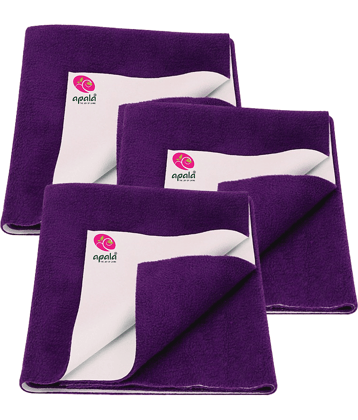 Apala Maroon Laminated Bed Protector Sheet ( Pack of 3 )
