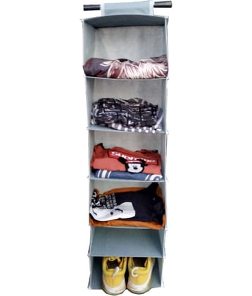 Sh Nasima  Hanging 3 Shelf Closet Cloth Organizer Wardrobe Organiser Hanging Organizer for Almirah Regular Organizer Pack Of 1