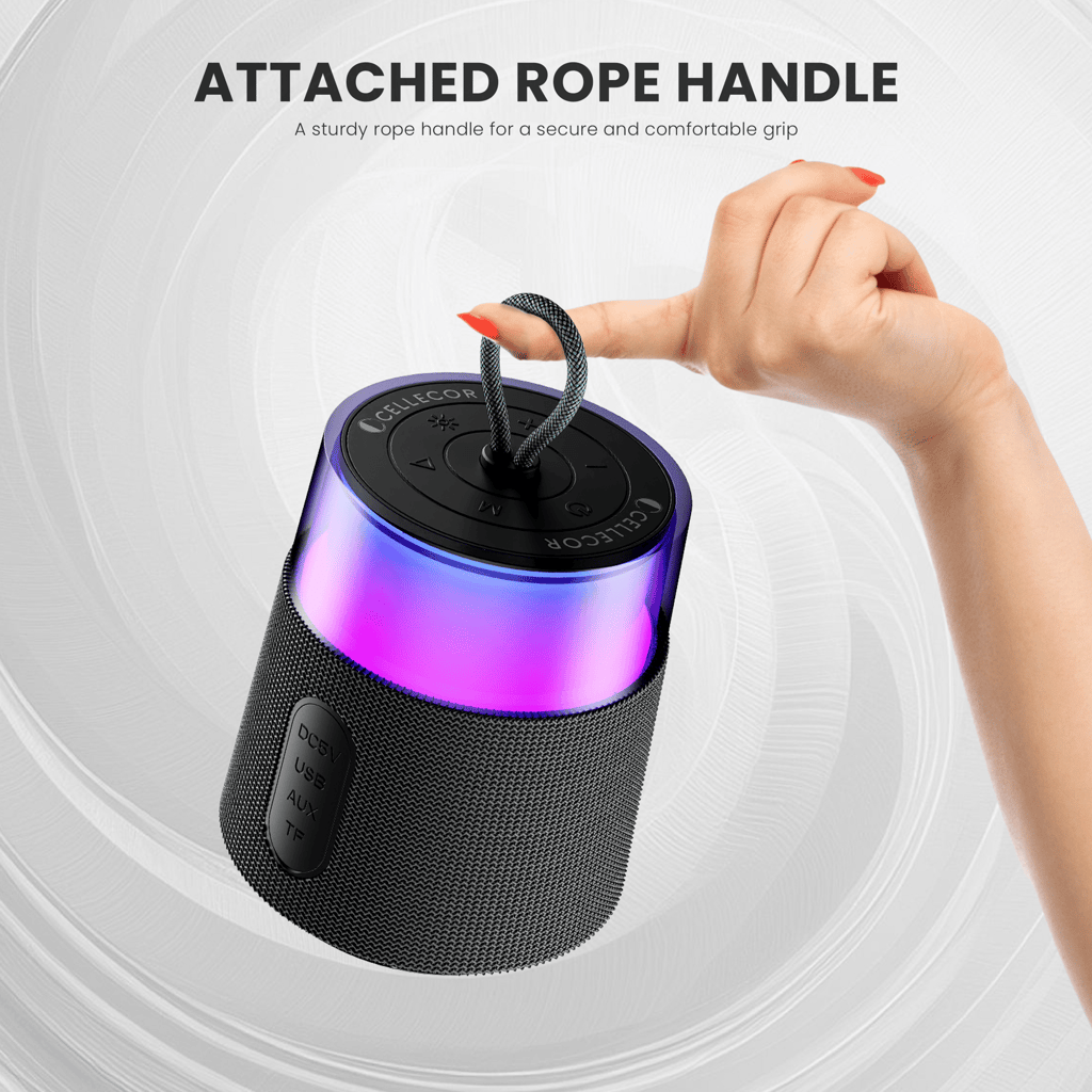 Cellecor CLB-80 BOOM | 10 Hr Playtime | BT-v5.3 | 2600mAH | Water Resistant 10 W Bluetooth Speaker- Grey