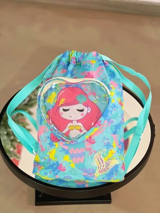 Cartoon Theme Swimming Bag with Wet & Dry Clothes Separation for Kids-Mermaid