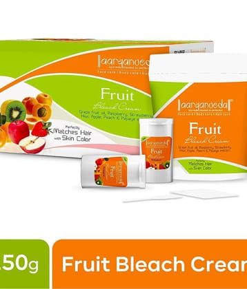 Aaryanveda Fruit Bleach Cream 3 Times Use Facial Kit For All Skin Type Fruit 250 ( Pack of 1 )