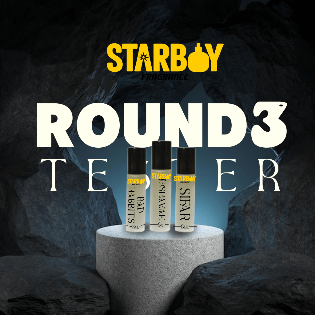 Round-3: 3 Scents, 3 Stories – Sifar, Bad Habbits & Kshamah (08ml (EDP) Eau de PERFUMA Each)