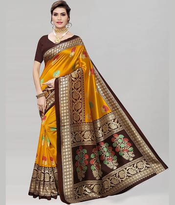 Samah Silk Embellished Saree With Unstitched Blouse Piece ( Turquoise )