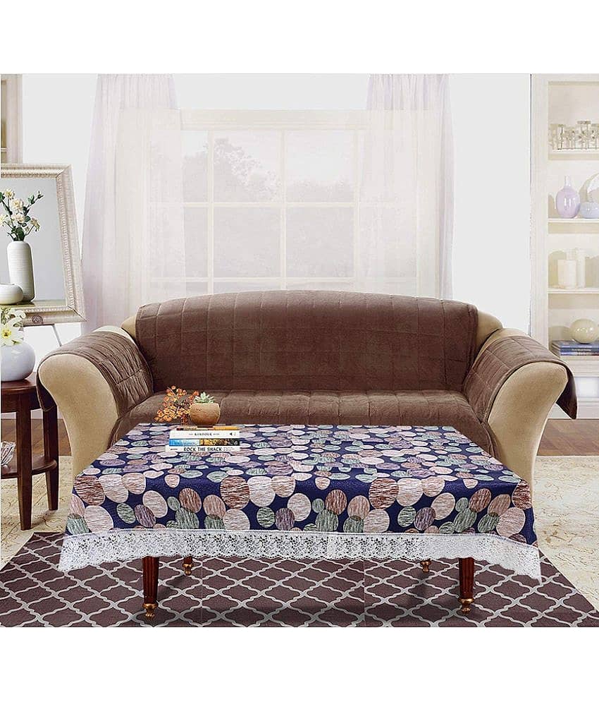 Printed PVC 4 Seater Rectangle Table Cover ( 150 x 92 ) cm Pack of 1 Peach