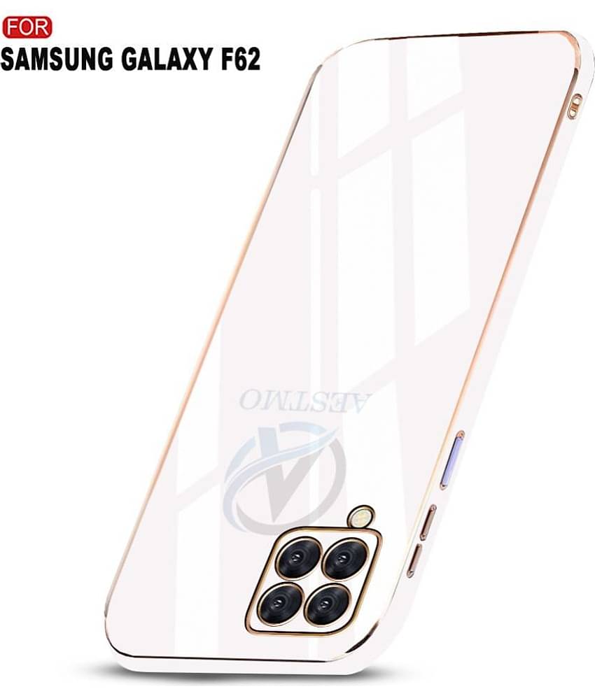 AESTMO - White Polycarbonate Plain Cases Compatible For Samsung Galaxy F62 ( Pack of 1 )