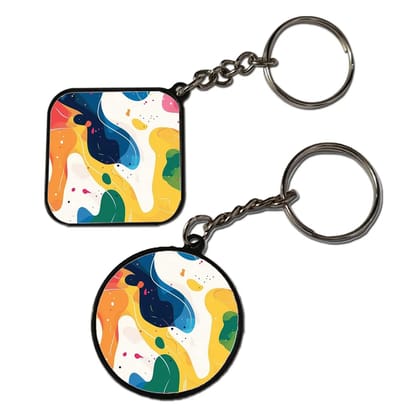 Morning Hues - Keychain With Black Border (Pack Of 2)