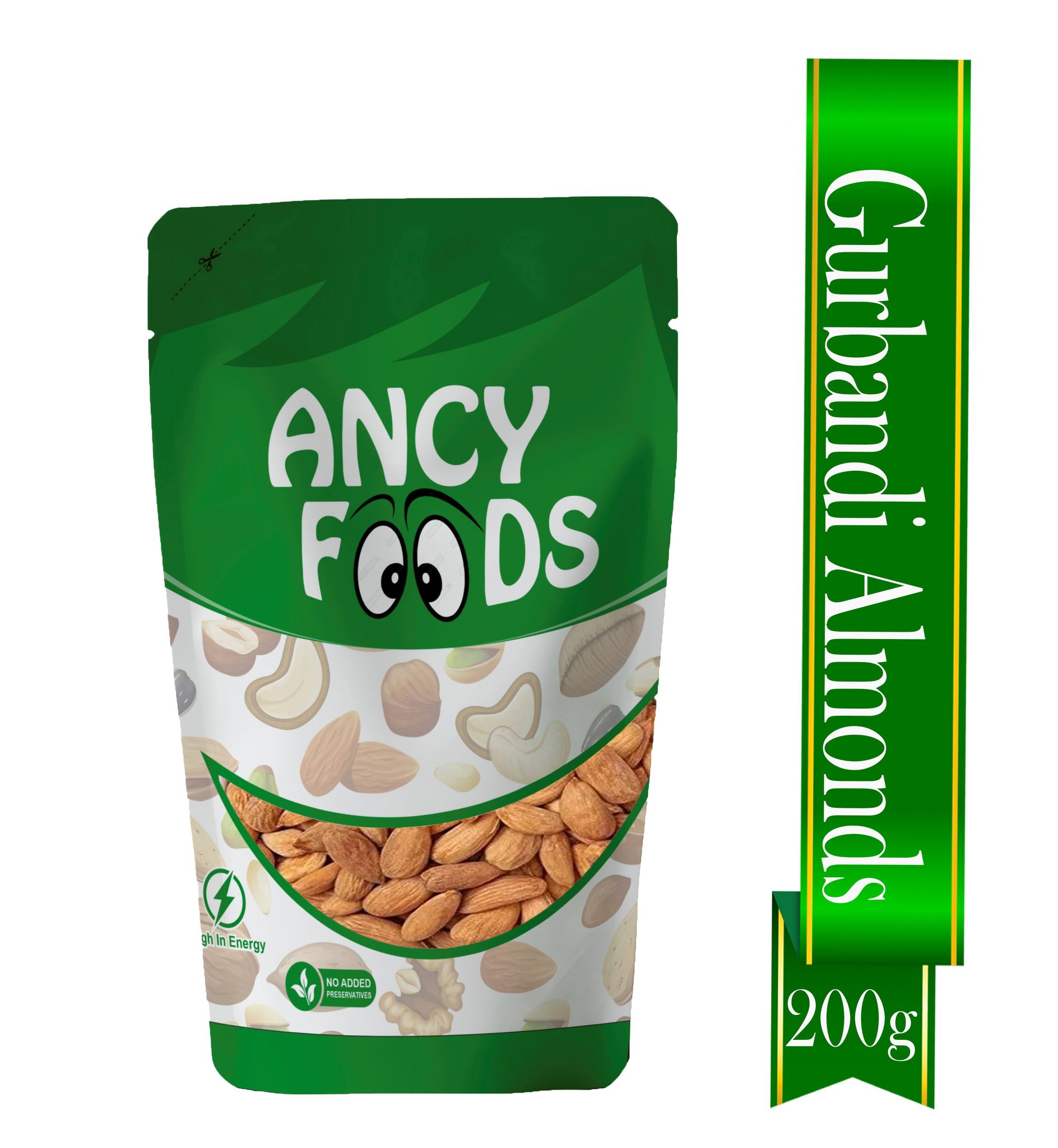 Ancy Gurbandi Almonds 200 Grams with Rich Flavor, High Antioxidant Content, and Brain-Boosting Nutrition for Daily Vitality and Wellness |Packed with Energy to Support Kids’ Learning, Adults