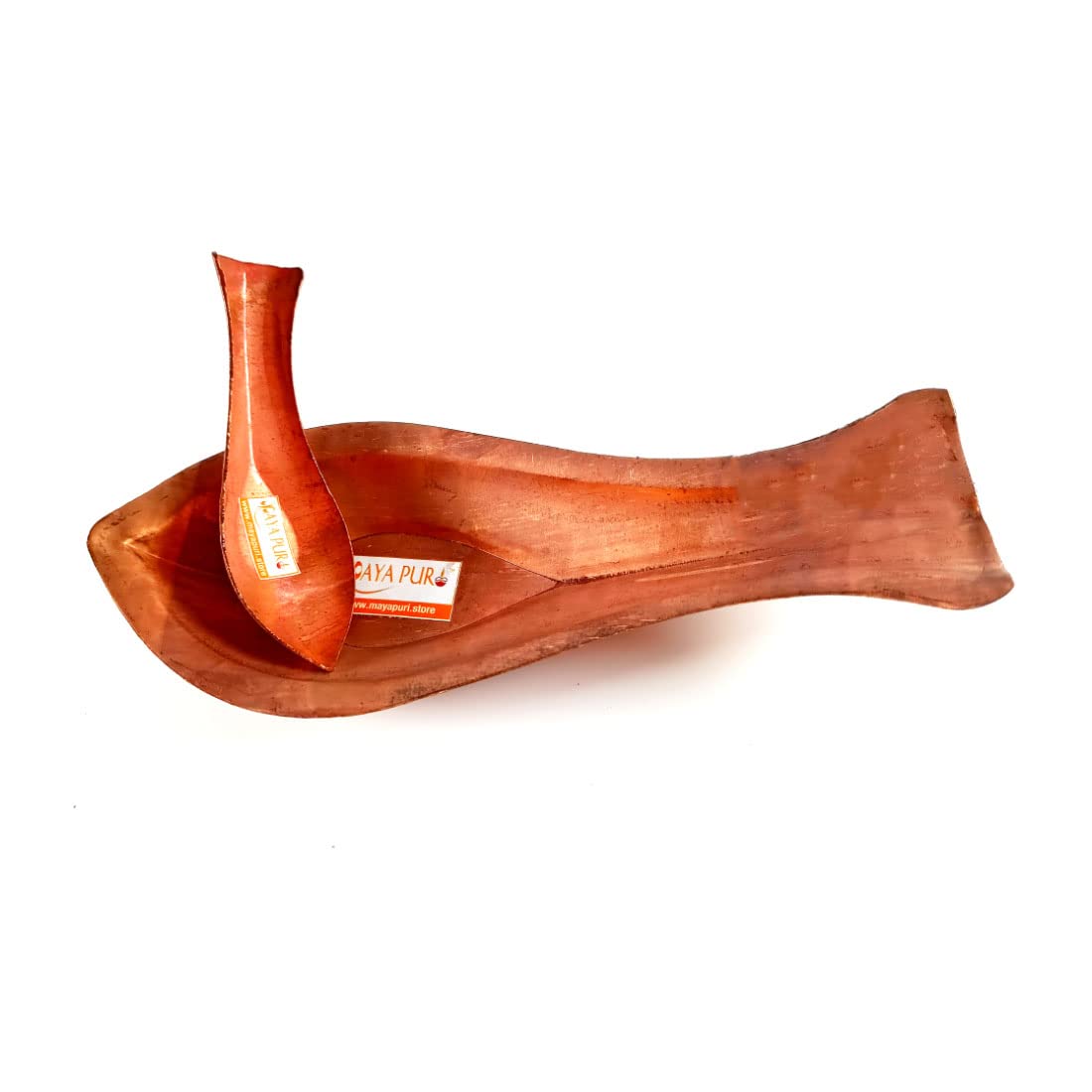 MAYAPURI Copper Kosha Kushi Set for Shanti Jal, Tamra Arghya Patra for Puja