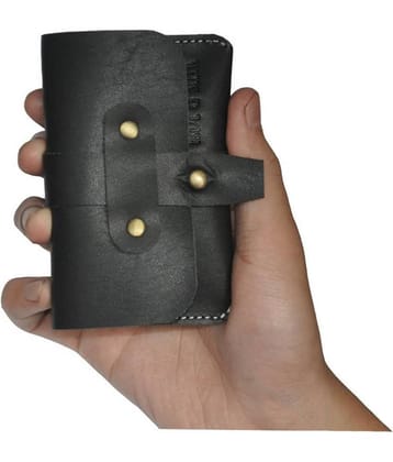 Hide&Sleek Black Genuine Leather Belt Loop Card ATM Holder
