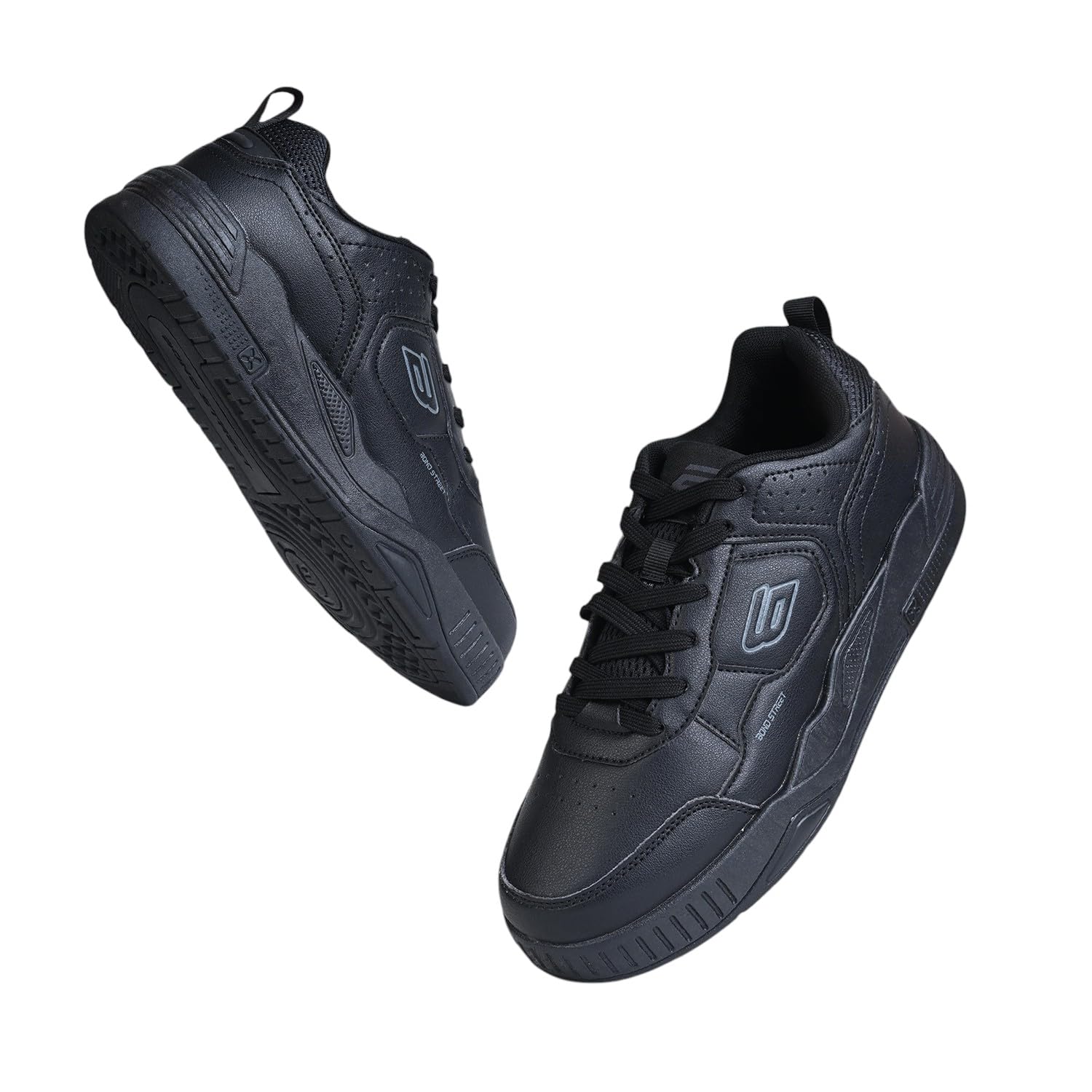 Bond Street Men's Casual Sneakers | PU Upper Lace-Up Shoes with Durable PVC Sole | Stylish & Comfortable Footwear for Everyday Use