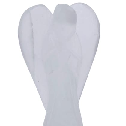 Clear Quartz Angel | Handcarved Statues Figurines Stone of Good Luck - Reiki, Healing Crystal for Physical, Emotional & Spiritual Imbalance | Positive Vibes Energy(KI_69)  by Krishna Impex