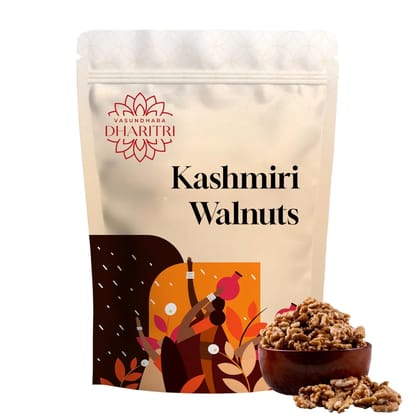 VASUNDHARA DHARITRI Kashmiri Walnuts 500g, Walnuts Without Shells, High in Omega-3 Fatty Acids, Boosts Immunity, Healthy Nuts for Fasting, Snacking & Baking, No Preservatives & Gluten-Free Sn