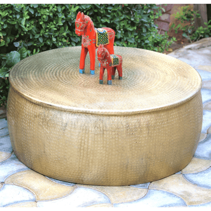 Round Wooden Drum Table | Cocktail Table | Dinner Table