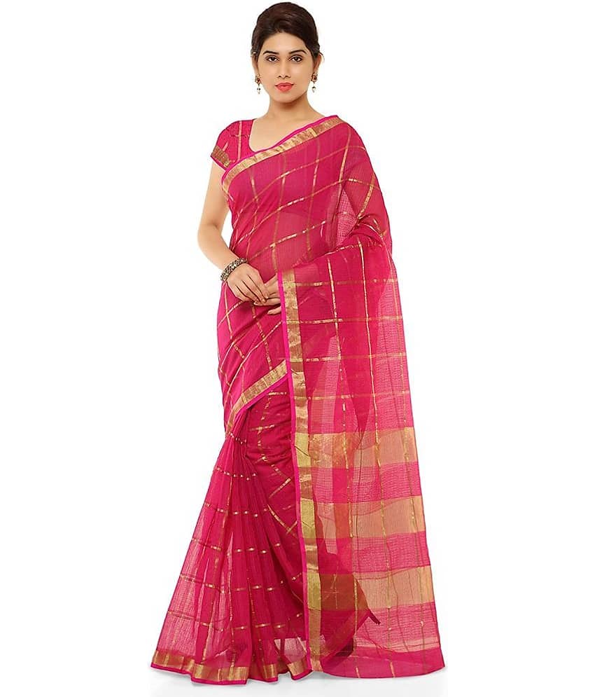 Sidhidata Cotton Silk Saree With Unstitched Blouse Piece ( Multicolour )