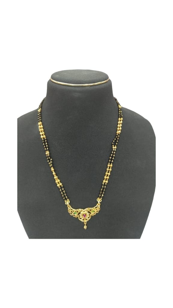 Gold Plated Traditional Indian Mangalsutra Necklace for Women