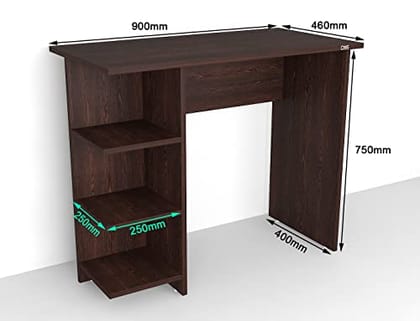 DAS Stefan Engineered Wood Study Table and Office Desk (Colur Flower Wenge Finish)