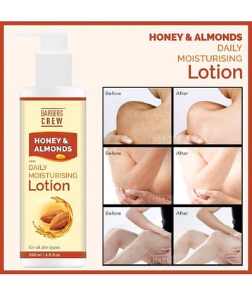 Barbers Crew Honey and Almonds Advanced Nourishing Body Lotion Moisturizer 200 ml