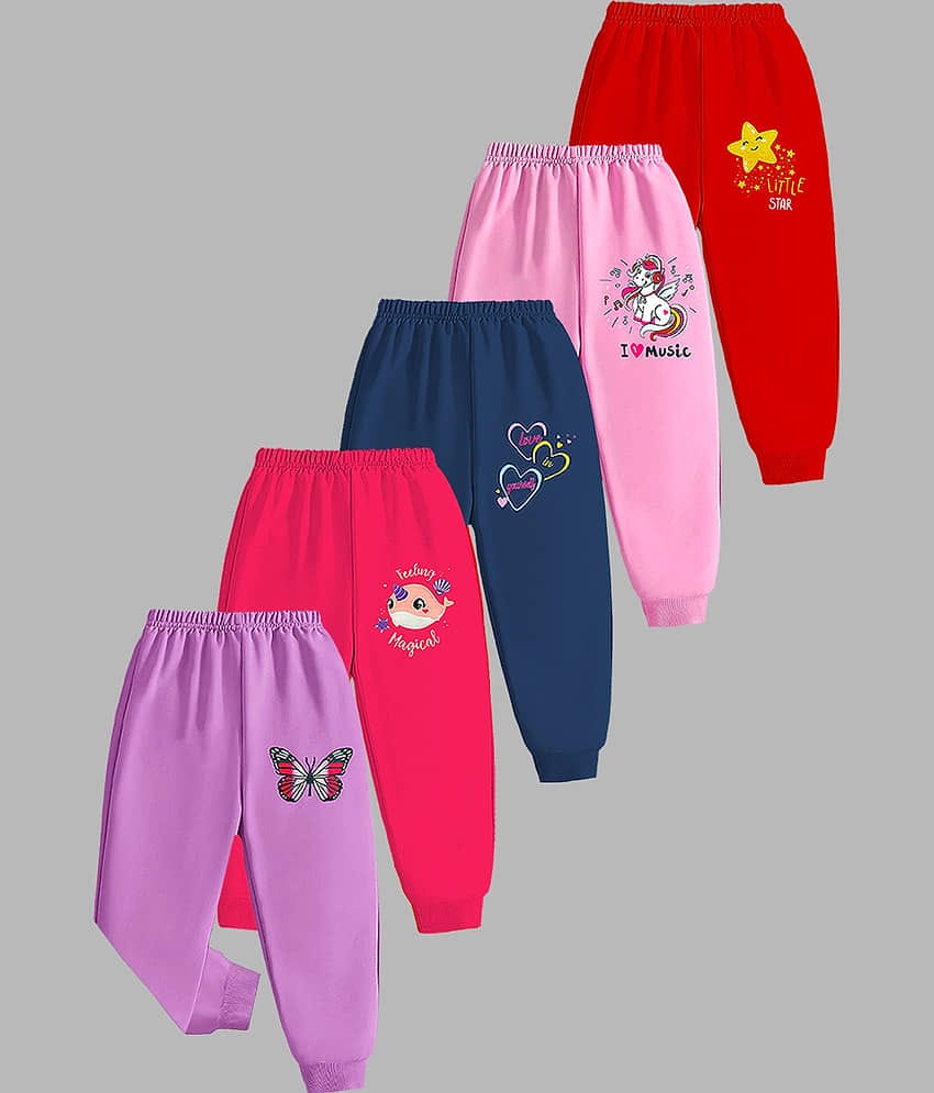 Kuchipoo Pack of 5 Girls Cotton Blend Legging ( Multicolor 1 )
