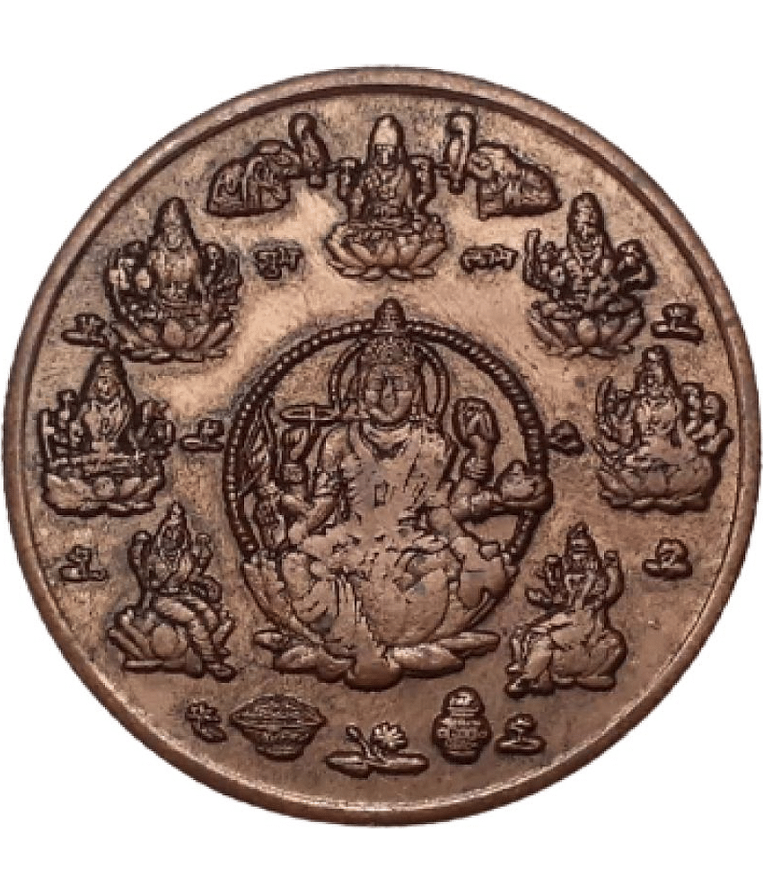 EXTREMELY RARE OLD VINTAGE ONE ANNA EAST INDIA COMPANY 1616 MAA LAXMI BEAUTIFUL RELEGIOUS BIG TEMPLE TOKEN COIN