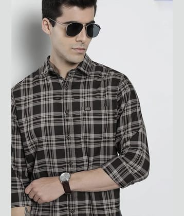 The Indian Garage Co Men Black Classic Checked Casual Shirt - None