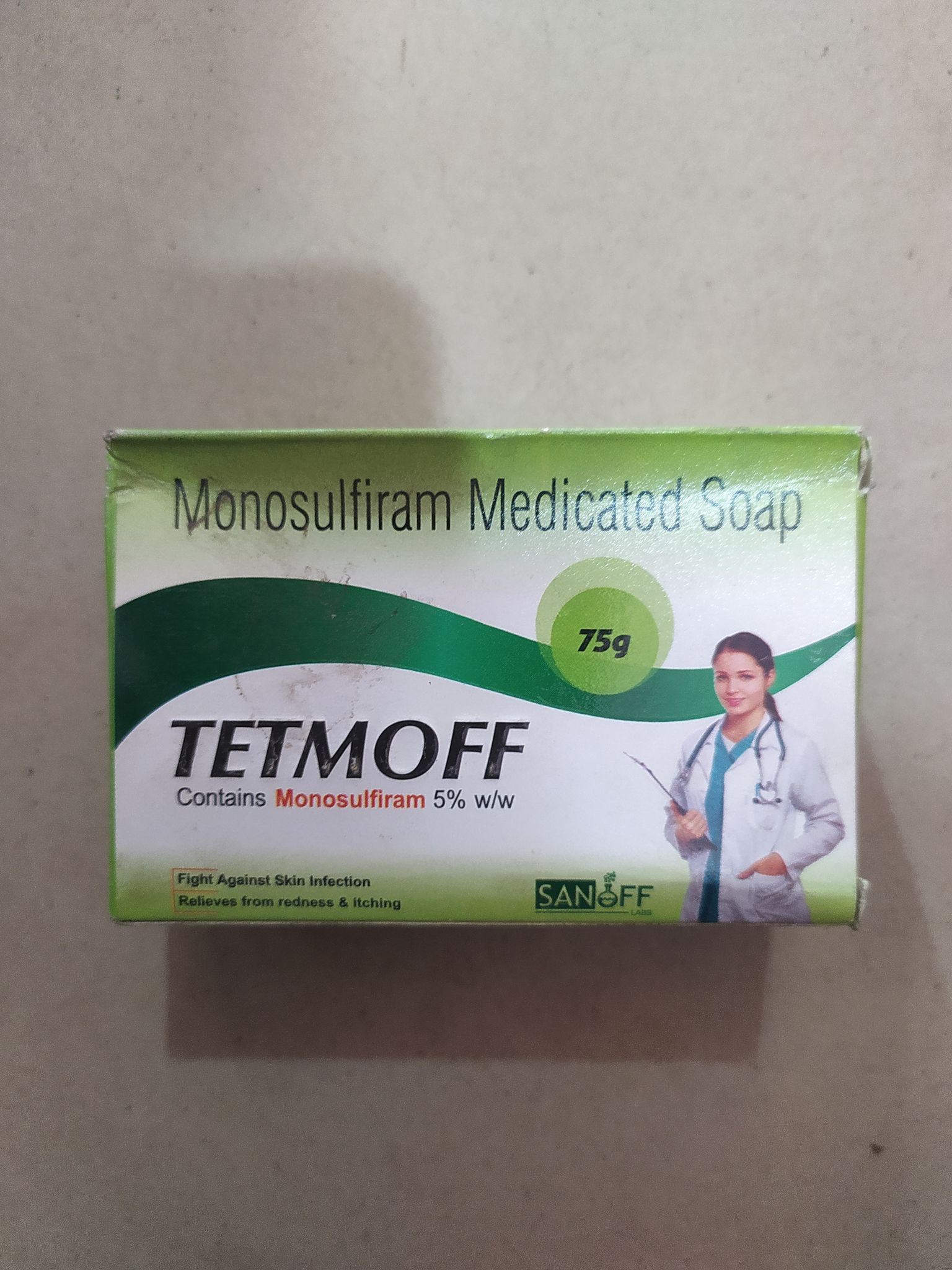 Monosulfiram medicated soap Tetmoff Contains monosulfiram 5% w/w Fight against skin infection 