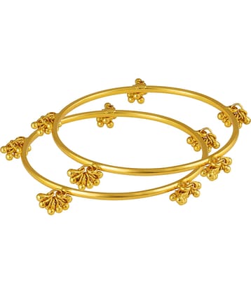 Stylish Gold Plated Small Ghungaru Set of 2 bangle for Girls and Women