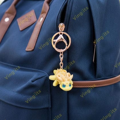 Vinglits Fantasy Shelf 3D Printed Keychains – Articulated Animal Toys, Pocket-Friendly Keyrings, Stress Relief Desk Toys for Kids & Adults, Collectible Accessories (Dragon- Raegar, Medium)