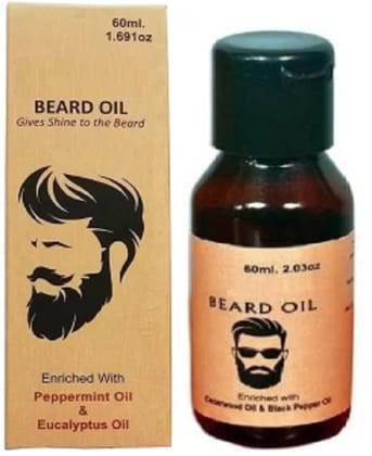 Elecsera Advanced Beard Growth Oil for Men - (Almond & Thyme) for Beard Growth Hair Oil (60 ml)
