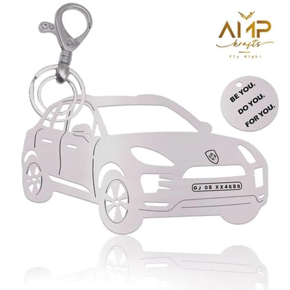 Porsche Macan 2018 Keychain-Side View / Silver