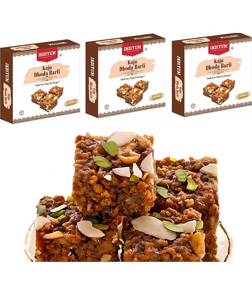 Indiyum Kaju Dodha 600 gm Pack of 3