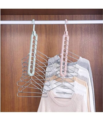 Wardrobe Space Saver Folding Hangers, Hangers for Clothes Wardrobe,1 Pack Anti-Skid Plastic Magic Clothes Hanger - 360º