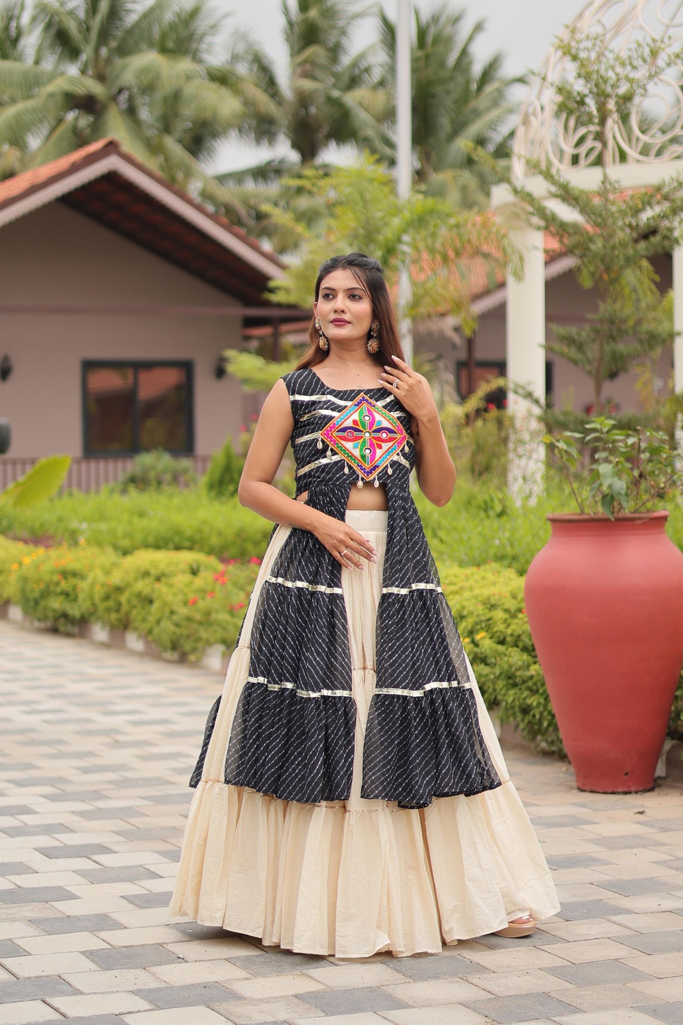Launching Navratri Special Gamathi Work Lehenga choli