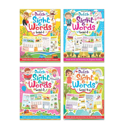 Dolch Sight Words Books Pack for Children Age 4 -8 Years - A Set of 4 Books | With Simple Words and Activities for Beginner Readers Dreamland Publications Dolch Sight Words Books Pack for Children Age 4 -8 Years - A Set of 4 Books | With Simple Words and Activities for Beginner Readers Dreamland Publications