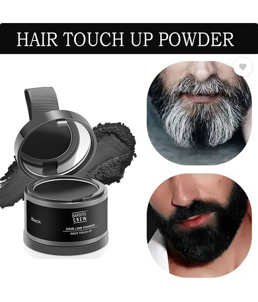 Barbers Crew Powder For Men Natural Temporary Hair Color 5 g Black