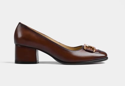 VALENCIA PUMPS IN BROWN LEATHER-EU 36/UK 3