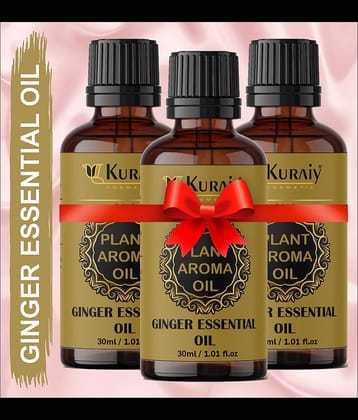 Kuraiy Ginger Oil, For Belly Fat Reduction For Weight Loss( 30 ml) Pack of 3
