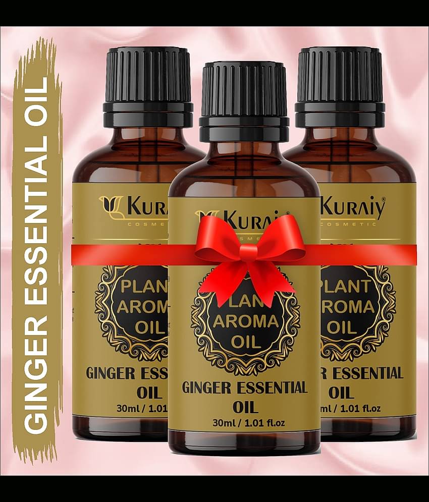 Kuraiy Ginger Oil, For Belly Fat Reduction For Weight Loss( 30 ml) Pack of 3