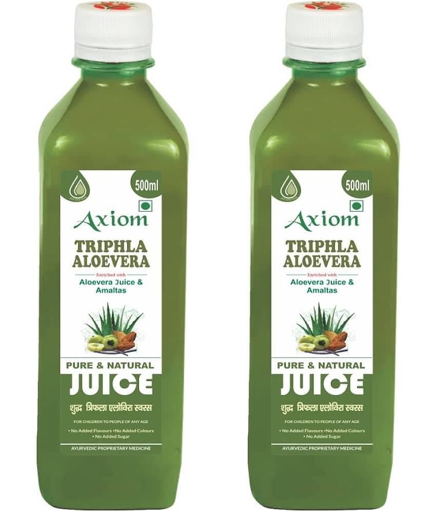 Axiom_Ayurveda Triphla Aloevera Juice 500 ml (Pack of 2) | 100% Natural WHO-GLP,GMP,ISO Certified Product