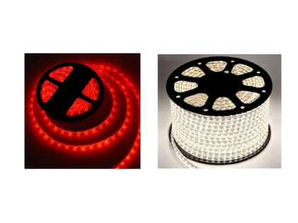 IMAGO 500 LEDs 5m Red, White Rice Lights (Pack of 2)