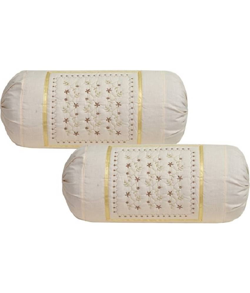 MAHALUXMI COLLECTION Set of 2 Cotton Bolster Covers