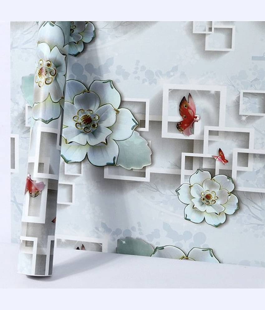 Wow Interiors Floral Wallpaper ( 45 x 500 ) cm ( Pack of 1 )