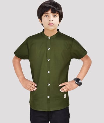Made In The Shade Pack of 1 Boys 100% Cotton Half Sleeves Shirt ( Green )