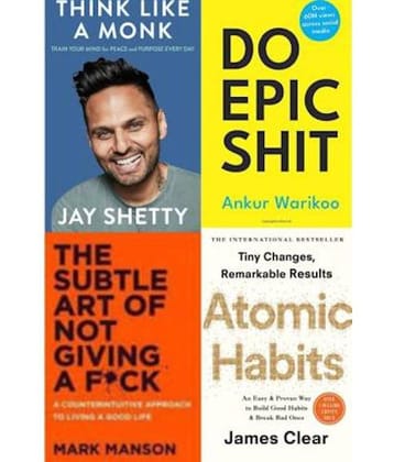 Deal Of 4 Books -- Do Epic Shittt + Mark Manson's Book +Habits Remarkable Results And The Jay Shetty Book  (Paperback, Jay shetty, Ankur Warikoo)